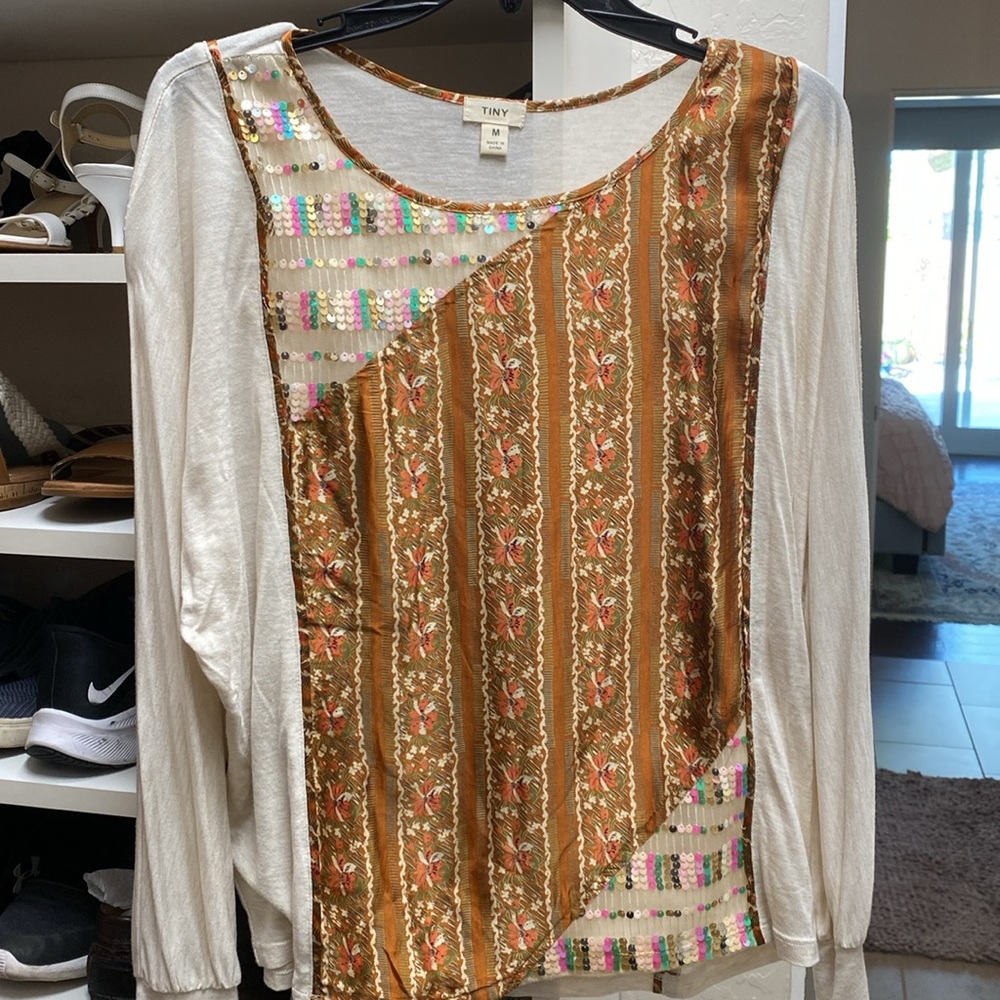Anthropologie Sammi Sequined Top